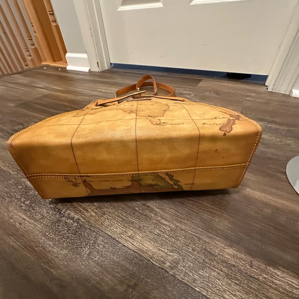 Vintage Map Print Tan Tote Bag - Picture 5 of 12